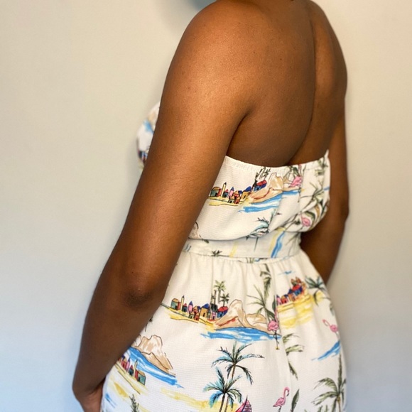 Printed sleeveless romper - Picture 4 of 4